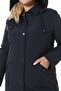 Women's Long Water-Resistant Memory Fabric Hooded Plus Size Coat - 6