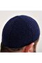 Navy Blue Wool Skullcap, Handcrafted Hand Knitted, Hundred Percent Sheep Wool, Prayer Skullcap 03Sun Blue - 2