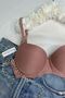 Basic Patterned Wired Support Bra Powder Pink