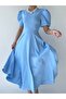 Watermelon Sleeve Midi Length Dress - 2