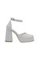 White Skin Platform Shoes Simple and Bridal Shoes, Can Be Used as Wedding Shoes - 5