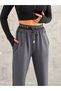 Women's Modal Fabric Wide Cut Bol Cuff Tracksuit Double Pocket Waist Detail - 2