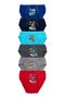 6-Piece Boys' Mixed Color Cotton Slip Panties
