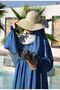 Ferace with Blue Fresh Model Robe - 4