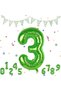 3 Year Old Green Color Number Foil Balloon 3 Three Numbers Green Color Helium Flying Foil Balloon Number Balloon