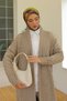 Women's Ring Braided Full Length Knitwear Cardigan - 5
