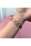 Women's Pink Wrist Watch with Cutout Stones - 4