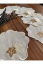 6 Pieces of Leaf Patterned Coffee Side Cocktail Presentation Napkins - 2