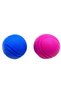 7.6cm Blue and Purple Soft Textured Dog Play Ball Set of 2