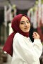 Hijab Cotton Kraş Jazz Shawl Model - burgundy