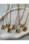 Three-dimensional Steel H Letter Balloon Gold Color Necklace - 6