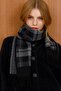 Women's Tricolor Plaid Scarf Black - 6