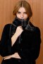 Women's Tricolor Plaid Scarf Black - 4