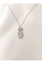 Women's Stainless Steel Zircon Stone Ribbon Heart Pandora Necklace