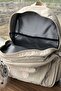 School Bag Unisex Dirty Cream Medium Size Clinker Waterproof Fabric Travel Laptop Bag - 4