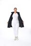 Women's Long Water-Resistant Memory Fabric Hooded Plus Size Coat - 4