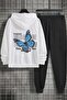 Unisex Butterfly Printed Tracksuit Set