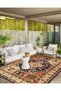 Leyla Collection Coffee Beige Patterned Woven Base Modern Decorative Carpet leyla34 - 3