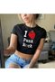 I Love Punk Rock Black Colored Crop
