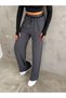 Women's Modal Fabric Wide Cut Bol Cuff Tracksuit Double Pocket Waist Detail