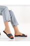 Comfortable Sole Single Strap Stone Flat Heel Women's Evening Dress Slippers - 3