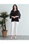 Women's plus-size sleeves tulle transparent blouse
