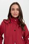 Women's Hooded Short Trench Coat with Side Pockets Tile - 5