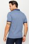 Men's Polo Neck Collar and Sleeve Knitwear Pocket T-shirt Navy Blue - 4