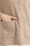 كارديجان نسائي من الصوف المطرز بياقة صفر باللون البيج الداكن - 7