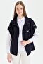 Women's Vest with Elastic Sleeves Navy Blue - 8