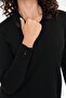 Women's Polo Collar Embroidered Blouse Black - 2