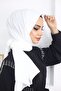 Hijab Women's Cotton Jazz Shawl Model _ White - 3
