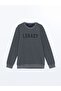 Lcwaikiki - Black Crew Neck Printed Men's Sweatshirt