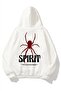 سويت شيرت كبير الحجم مطبوع عليه Spirit Spider من الخلف للجنسين