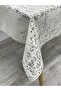 Thread Pattern Wicker Pvc Transparent Coated Luxury Oilcloth Tablecloth Cream - 2