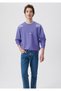 Baskılı Mor Sweatshirt 0611623-70609 - 2