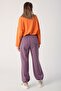 Dark Lilac Elasticized Drawstring Sweatpants - 4