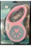 5 Mt Pink Pet Pattern Luxury Walking Leash - Automatic Retractable - 4