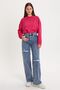 Blue 100% Cotton Tube Leg Denim Trousers - 2