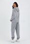 Women's Oversize Tracksuit Set with Elastic Waist and Cuffs and Three-Thread Fleece - Gray - 5