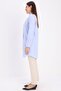Blue Basic Hidden Placket Shirt Tunic - 3