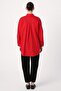 Red Oversize Sleeve Pleat Detailed Shirt Tunic - 4