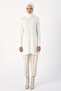Ecru Turtleneck Knitwear Tunic - 2