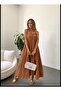 Milky Coffee Ayrobin Long Dress with Adjustable Straps - 7033 - 6