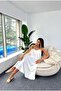 Ayrobin Fabric Long White Dress with Adjustable Straps - 5