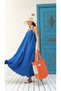 Blue Ayrobin Long Dress with Adjustable Straps - 7033 - 2