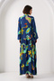 2423 Model Authentic Patterned Yellow Dress - 5