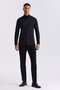 Black Slim Fit Cufflink 100% Cotton Ata Collar Shirt - 2