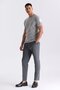 Gray Slim Fit Knitwear Crew Neck T-Shirt - 2