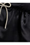 Strappy Satin Pajama Top with Shiny Metallic Bow Detail - 6